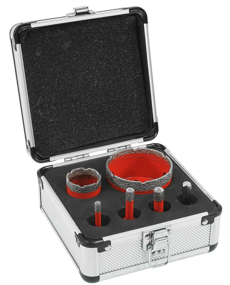 VERKE Diamantové vykružovací korunky na obklady korunkové vrtáky sada 6ks 6-68mm M14 + HEX 0.86 Kg NÁŘADÍ Sklad2 V05503