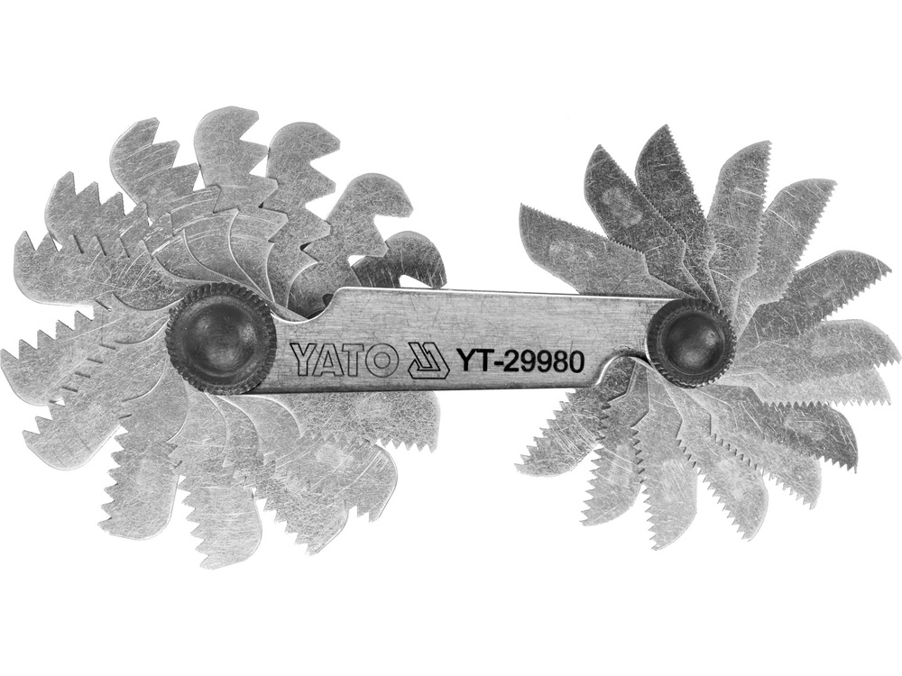 YATO Závitové měrky metrické 60° 0,25 - 6,0mm 0.032 Kg NÁŘADÍ Sklad2 YT-29980