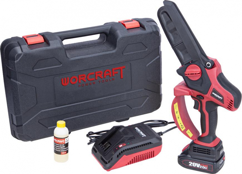 WORCRAFT Aku ruční řetězová pila na větve 15cm 20V CHS-S20LiBPM SET 1x2.0Ah 3.88 Kg NÁŘADÍ Sklad2 TR114853