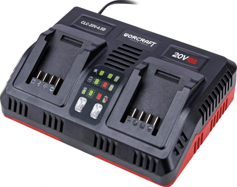 WORCRAFT Dvojitá RYCHLONABÍJEČKA Li-ion akumulátorů CLC-20V-4.4D pro set S20Li 1.12 Kg NÁŘADÍ Sklad2 TR1130882