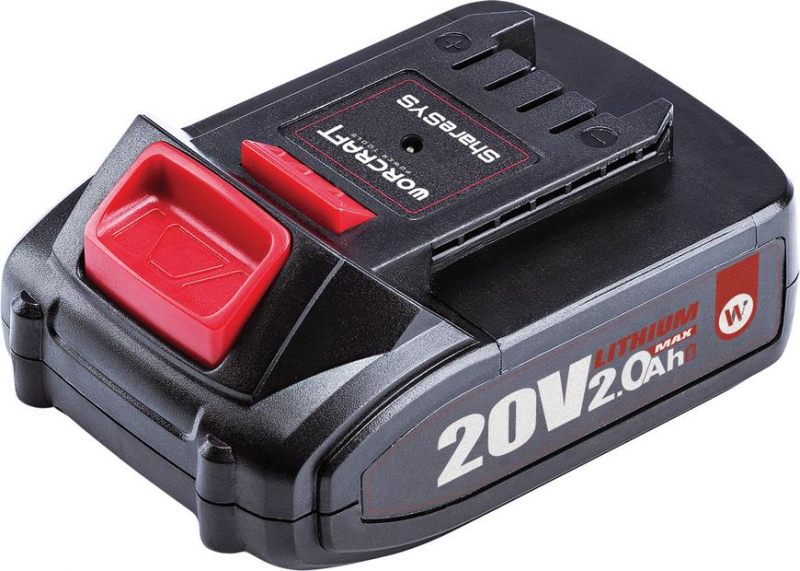 WORCRAFT RYCHLONABÍJECÍ Aku baterie 20V 2000mAh CLB-20V-2.0HC Li-ion S20Li akumulátor 0.46 Kg NÁŘADÍ Sklad2 TR1130883