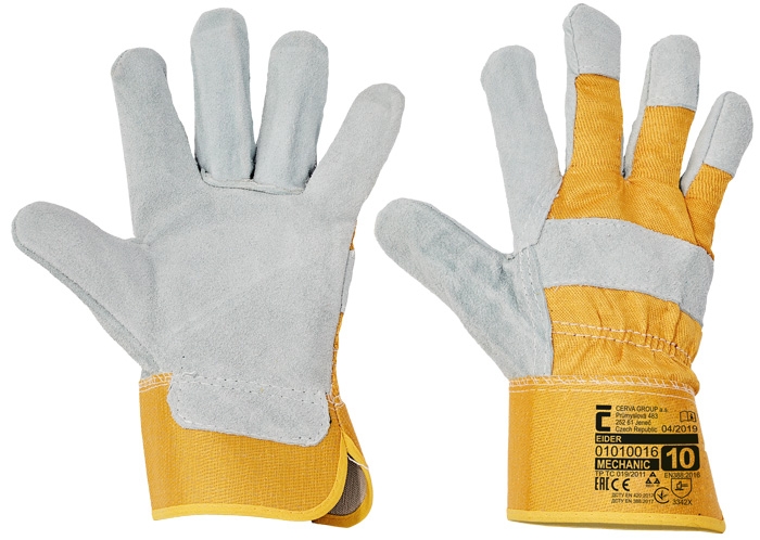 EIDER Yellow pracovní kožené rukavice vel. 10 0.25 Kg NÁŘADÍ Sklad2 EIDER10