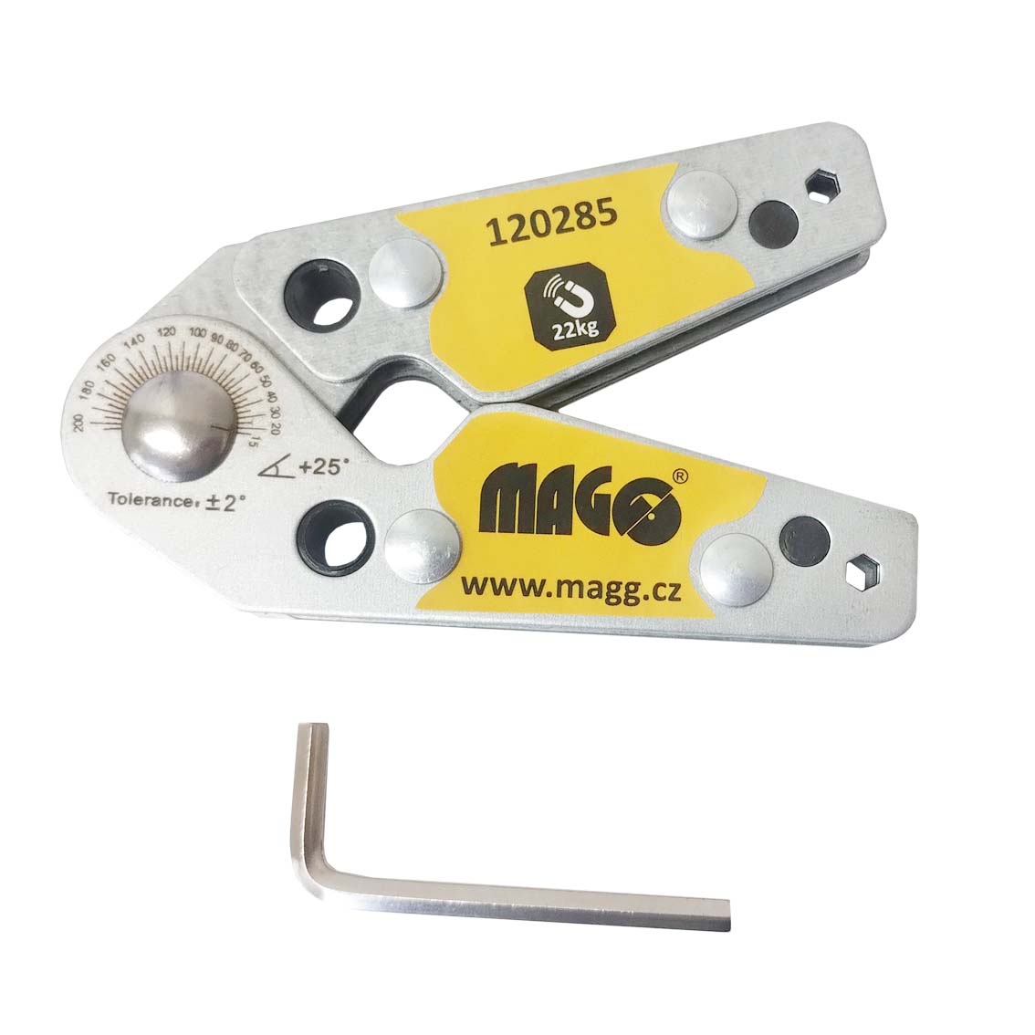 MAGG Magnetický úhelník nastavitelný 20° - 200° 0.27 Kg NÁŘADÍ Sklad2 120285