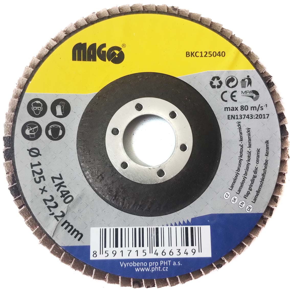 MAGG Kotouč lamelový keramický 125mm P40, keramické zrno 0.11 Kg NÁŘADÍ Sklad2 BKC125040