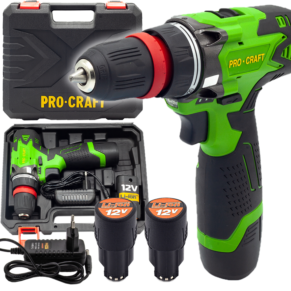 PROCRAFT PA18DFR Aku šroubovák 18V 2x2.0 Ah,  QUICK skíčidlo, hex upínání, kufr 2.9 Kg NÁŘADÍ Sklad2 PA12DFR