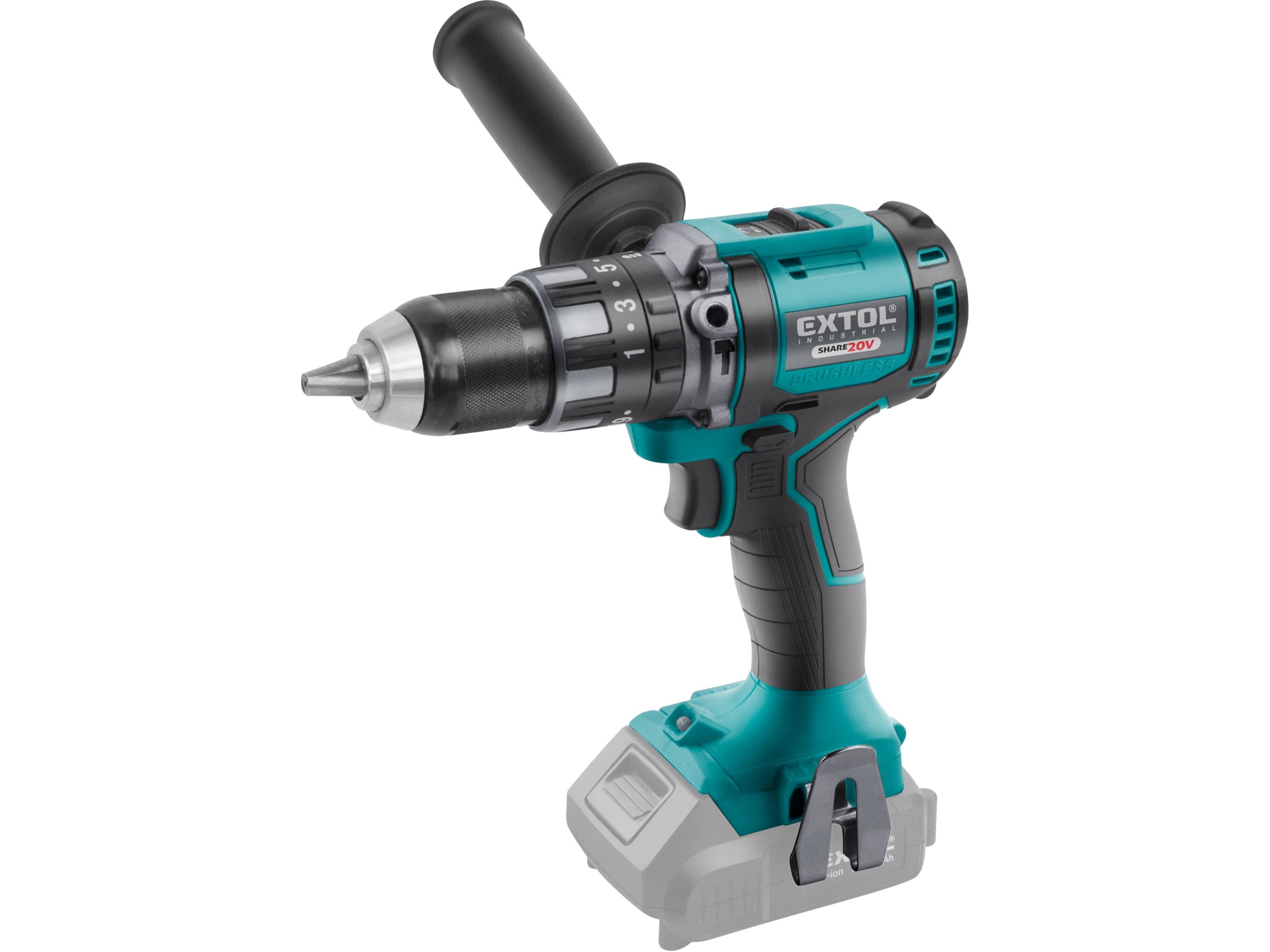 vrtací šroubovák aku s příklepem SHARE20V, BRUSHLESS, 20V Li-ion, bez baterie a nabíječky 3.62 Kg NÁŘADÍ Sklad2 MA8791803