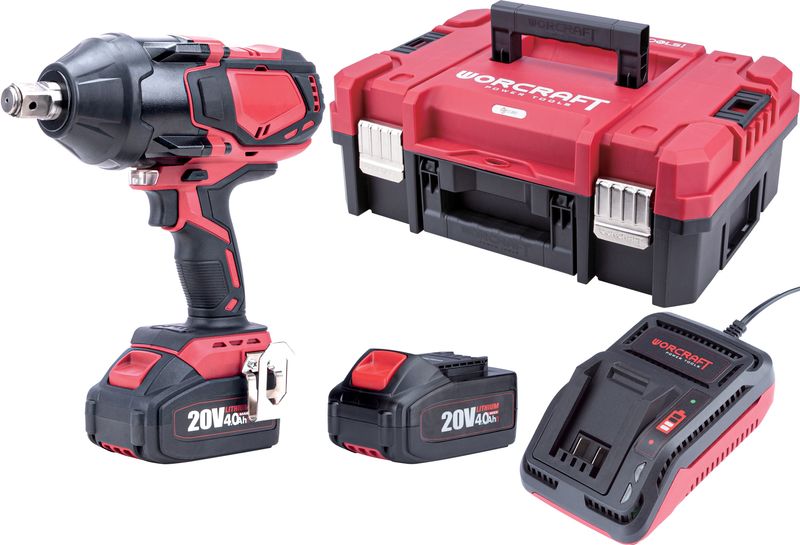 Set WORCRAFT XCUBE007 Aku rázový utahovák 3/4" 1800Nm CIW-S20LiB-1800, 2x4.0Ah, nabíječka 5.9 Kg NÁŘADÍ Sklad2 TR114878