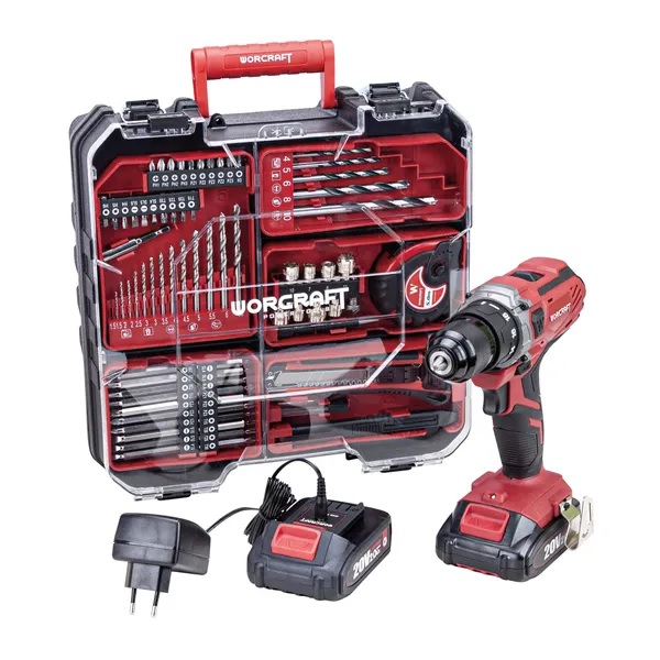 WORCRAFT CD-S20LiWT Aku vrtačka šroubovák 20V, 2x2.0Ah, ShareSYS + sada příslušenství 5.56 Kg NÁŘADÍ Sklad2 TR114872