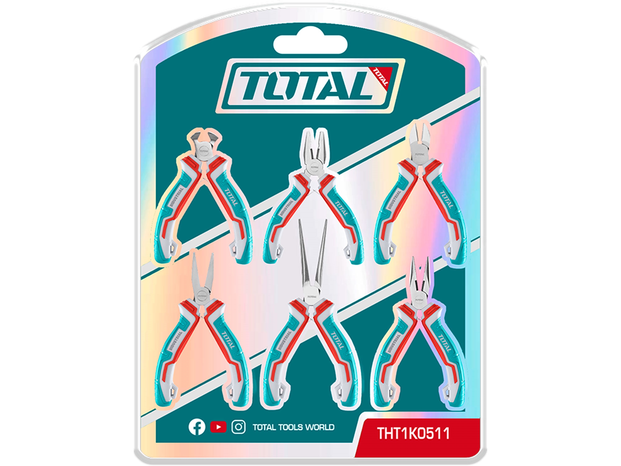 TOTAL Kleště mini, sada 6ks THT1K0511