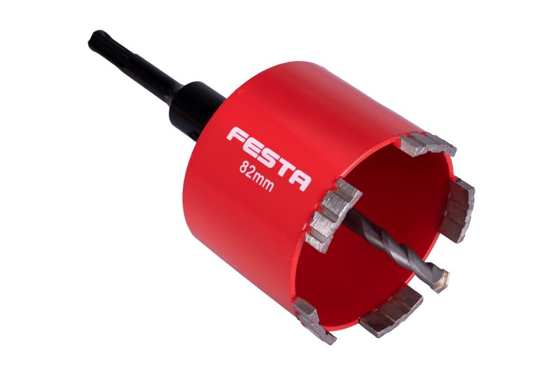 FESTA Korunka vrtací diamantová 82mm segmentová se stopkou SDS Plus, SDS+ 0.811 Kg NÁŘADÍ Sklad2 24818 8590804106821