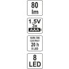 YT-08514_Lampa ruční 8 LED, s klipem, 80 lm_4