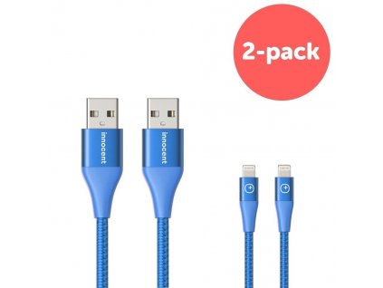 1245 innocent flash fastcharge lightning cable 1 5m 2 pack blue