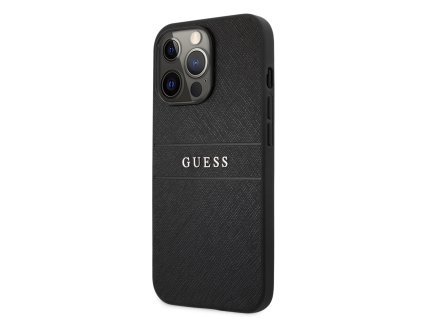 Guess PU Leather Saffiano Case iPhone 13 Pro Max - Black