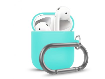 2082 innocent california silicone airpods case with carabiner mint