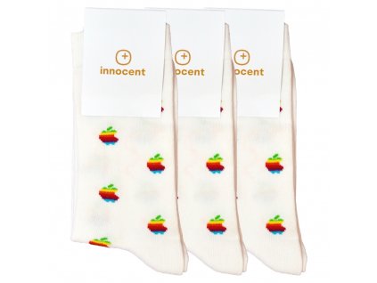 Innocent iSocks Apple Retro 8bit 3-pack White - Size: 37-41