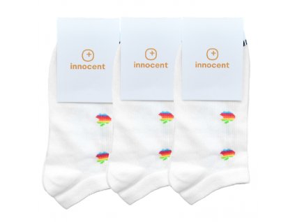 Innocent Mini iSocks Apple Retro 8bit 3-pack White - Size: 37-41