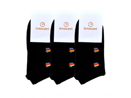 Innocent Mini iSocks Apple Retro 8bit 3-pack Black - Size: 37-41