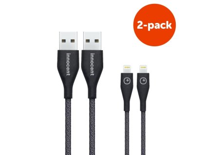 3690 innocent magic duratek lightning cable 1 5m 2 pack black