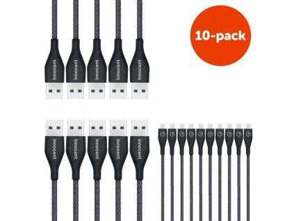 3708 innocent magic duratek lightning cable 1 5m 10 pack black