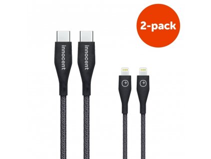 Innocent Magic DuraTek USB-C to Lightning 18W PD Cable 1,5m 2-pack