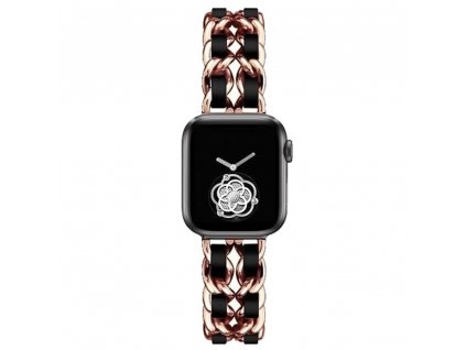 6105 innocent leather style apple watch band 38 40 41mm rose gold