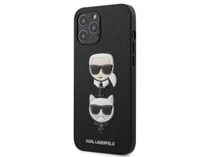 6522 karl lagerfeld saffiano k amp c heads case iphone 12 pro max black