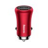 Baseus Gentleman 4.8A Dual-USB Car Charger - Red