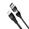 Baseus 2in1 Dual cable USB-A+Type-C to Lightning 18W 1m
