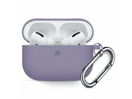 3138 innocent california silikonove puzdro na airpods pro s karabinou levandula