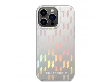 20943 puzdro karl lagerfeld iridescent monogram pre iphone 14 pro max strieborne