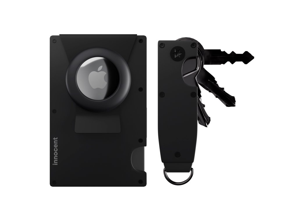 27176 12 innocent smart airtag clip wallet keycase black