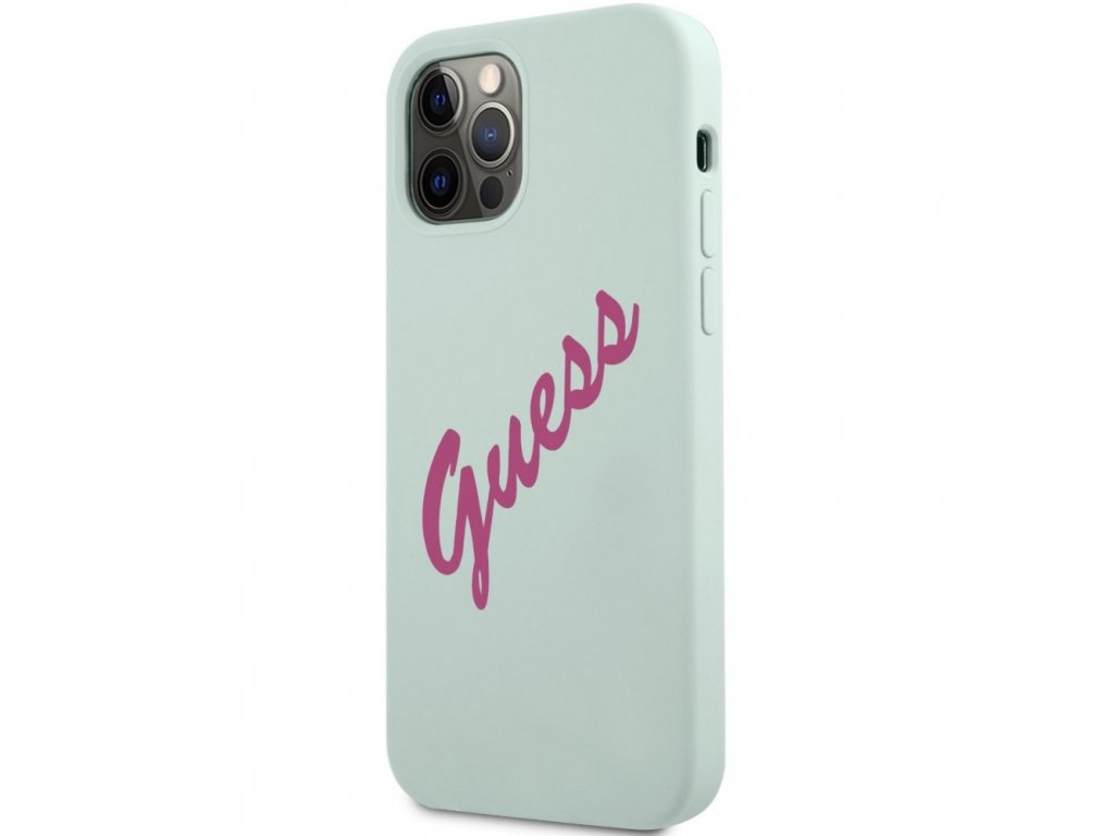 Guess Silicone Vintage Case iPhone 12/12 Pro - Mint