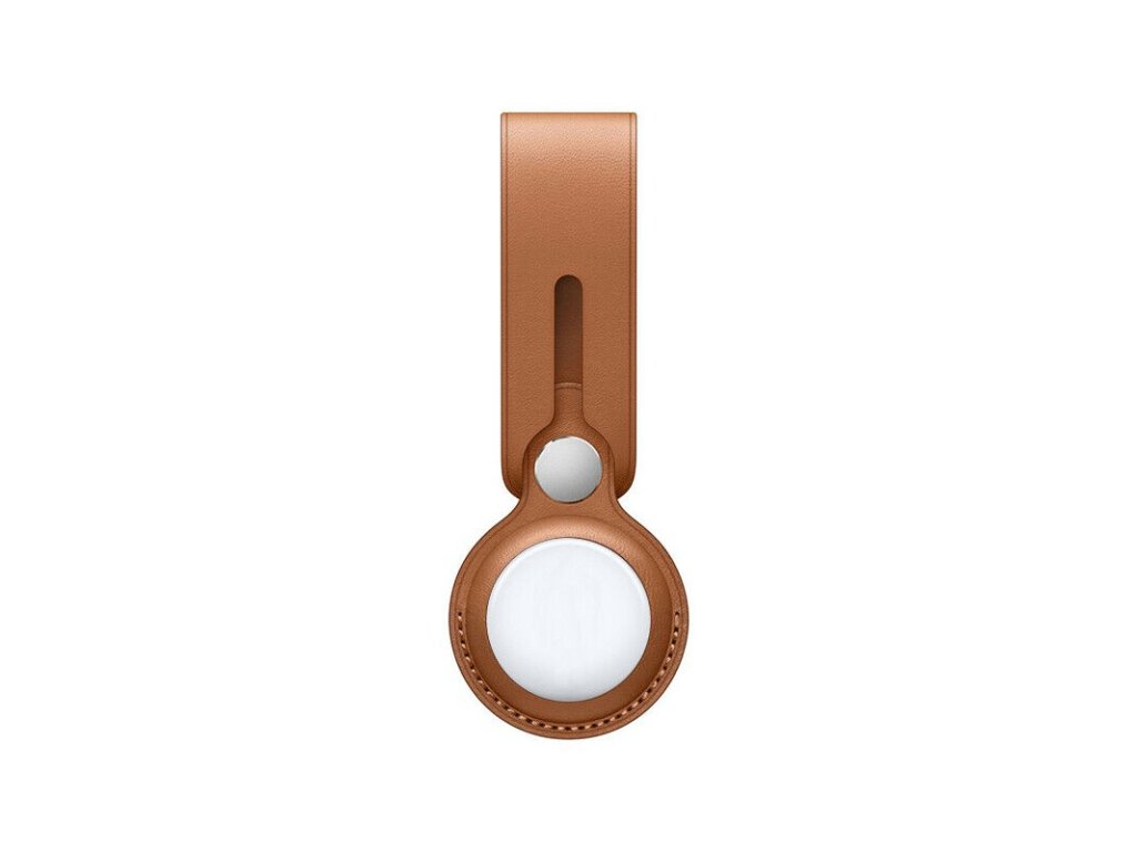 8754 innocent leather loop case for airtag brown