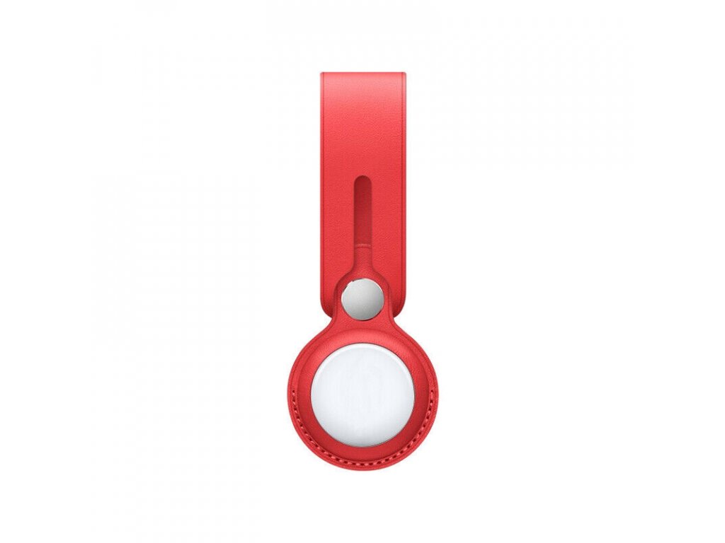 8757 innocent leather loop case for airtag red