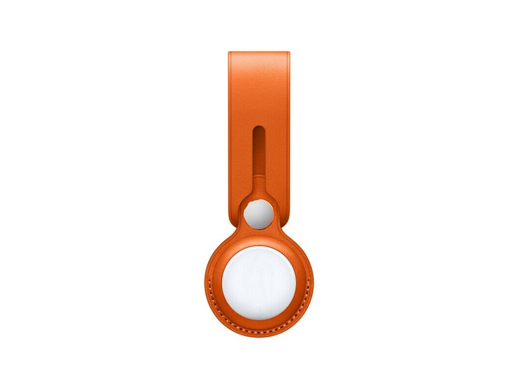 8763 innocent leather loop case for airtag orange