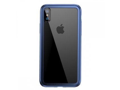 1107 baseus hard and soft border case iphone x navy blue