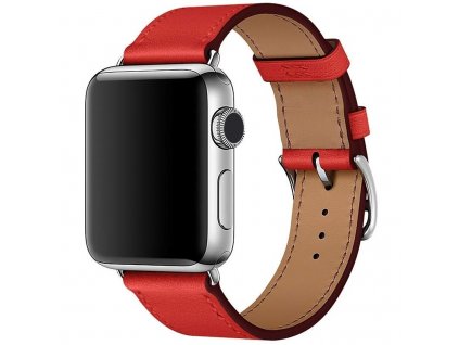 1194 innocent klasicky remienok s prackou na hodinky apple watch 42 44 45 49 mm cerveny