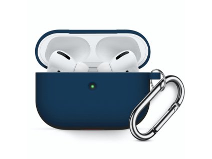13269 innocent california silicone airpods pro case with carabiner navy blue