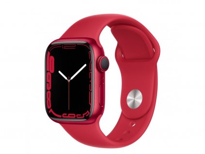 19395 apple watch series 7 gps 45mm product red aluminium case with product red sport band regular swap