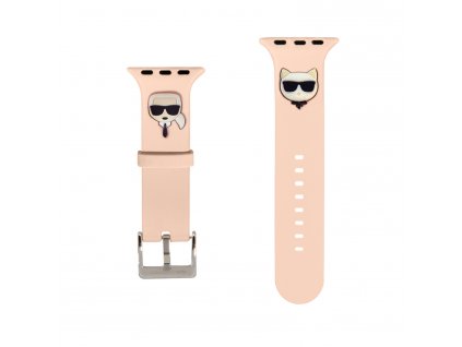 19695 karl lagerfeld karl and choupette head apple watch band 38 40 41mm pink