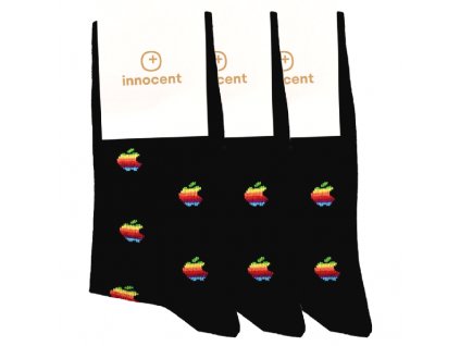 Innocent iSocks Apple Retro 8bit 3-pack Black - Size: 37-41