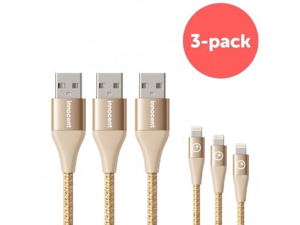 2649 innocent flash fastcharge lightning kabel 1 5m 3 pack gold