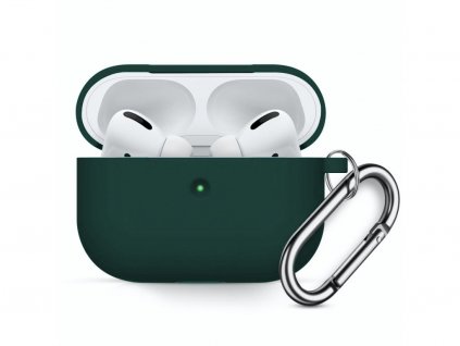 25556 innocent california silicone airpods pro 22 case with carabiner midnight green