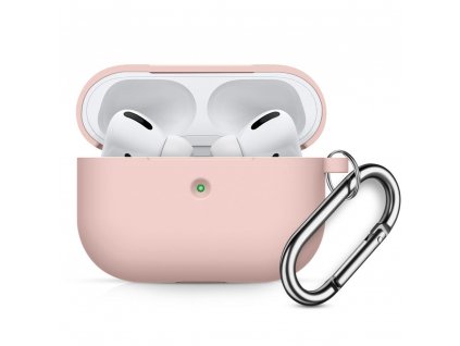 3132 innocent california silikonove puzdro na airpods pro s karabinou ruzove