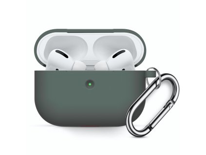 3135 innocent california silicone airpods pro obal with carabiner midnight green