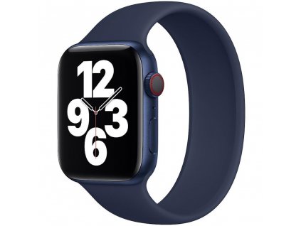 6813 innocent silicone solo loop apple watch band 44 45 46 49mm navy blue m 153mm