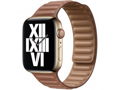 6888 innocent leather link apple watch band 42 44 45 mm brown