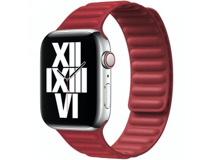 6906 innocent leather link apple watch band 38 40 41 mm red