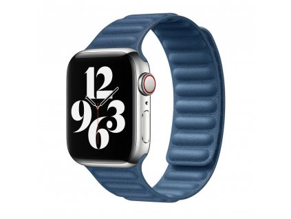 8064 innocent leather link apple watch band 42 44 45 mm blue