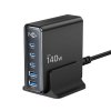 27083 tech protect dc140w desktop charger pd140w qc3 0 black